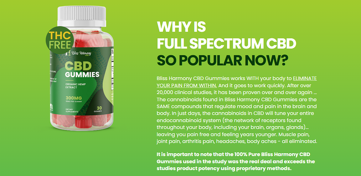Bliss Harmony CBD Gummies USA Reviews: Stress