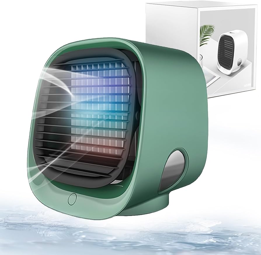 Airabreeze Portable Air Conditioner, Aira Breeze Air Cooler, 3 Speeds  Adjustable Mini Air Conditioner, Multi-Angle Air Conditioner Misting Fan  with Tank & Led Nightlight, for Office, Bedroom (Green) : Amazon.ca: Home