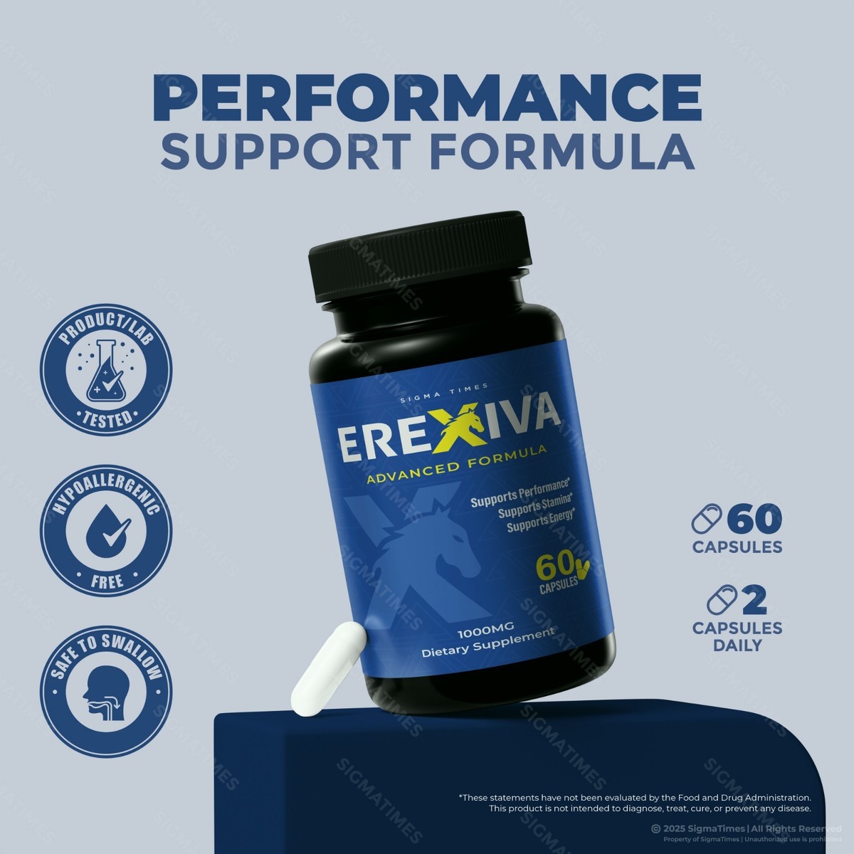 Erexiva Capsules, Potent Formula Male Supplement for Health & Vitality 60ct  | eBay