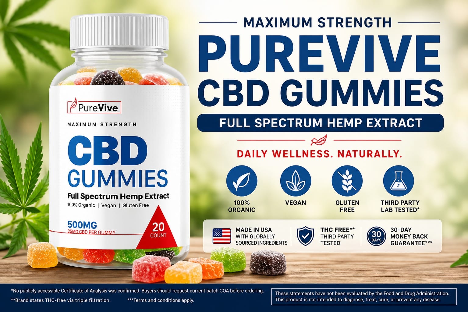 PureVive CBD Gummies Review (2026) Top Maximum-Strength Full Spectrum Hemp  Extract Gummy Brand to Use