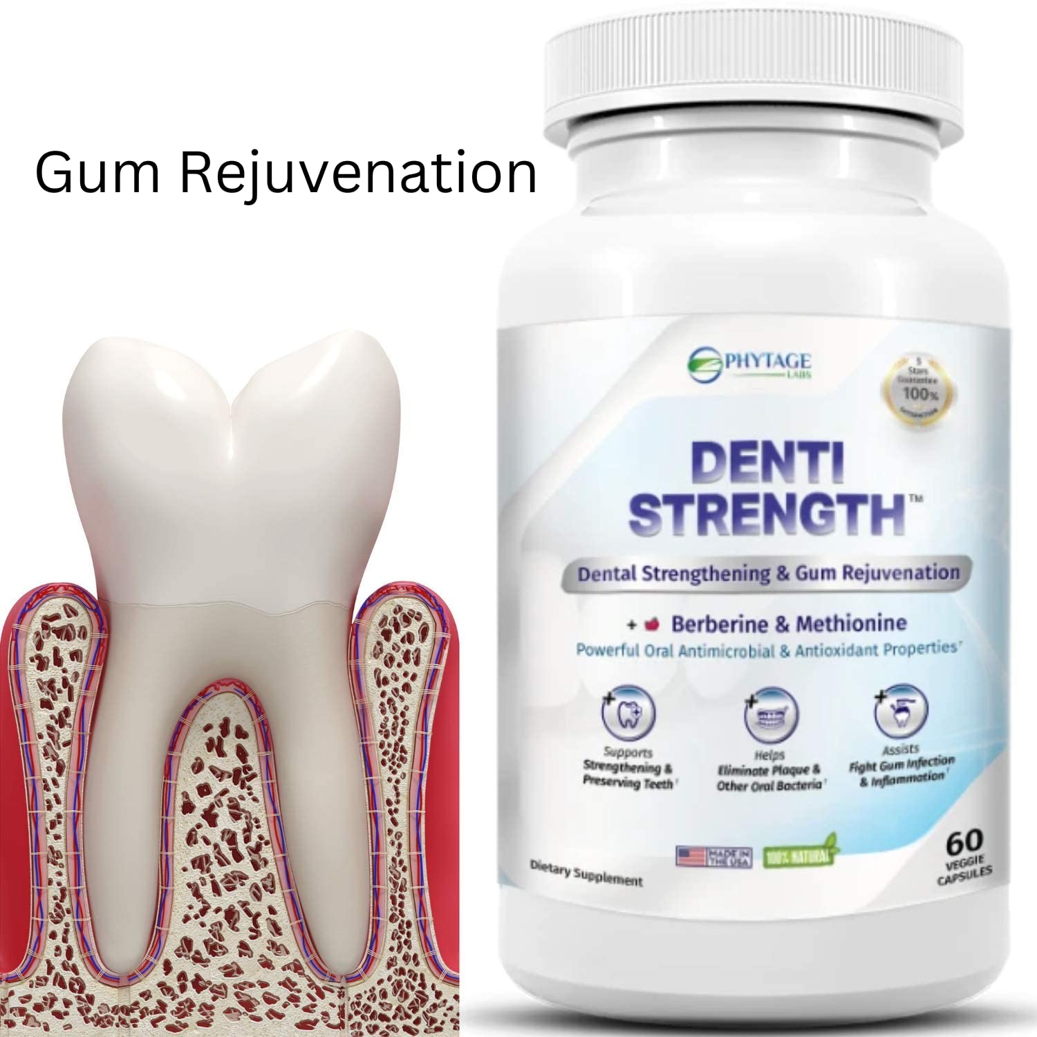 DENTI Strength A Healthy Solution for Teeth & Gums, Boosts Oral Health and  Combats Bad Breath 60 Veggie Capsules : Amazon.com.au: Health, Household &  Personal Care