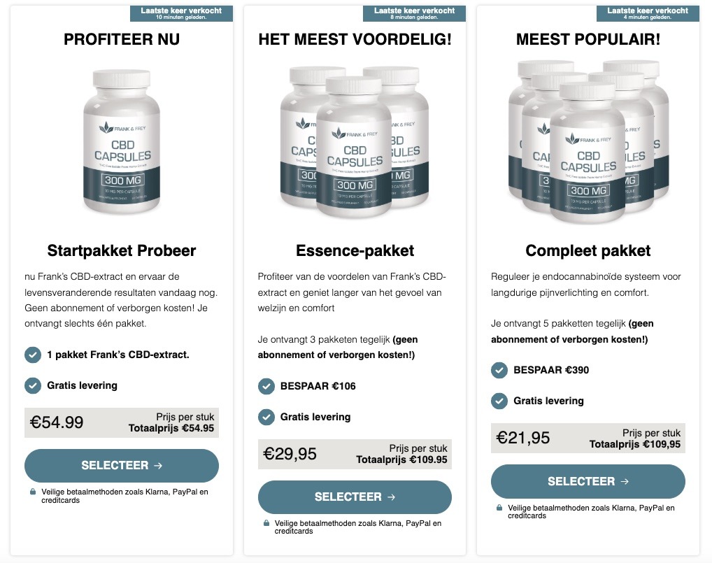 Frank & Frey CBD Capsules Nederland (NL) | Flourish
