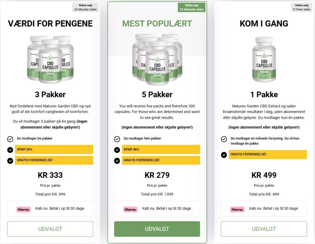 Natures Garden CBD Kapsler Natures Garden CBD Kapsler