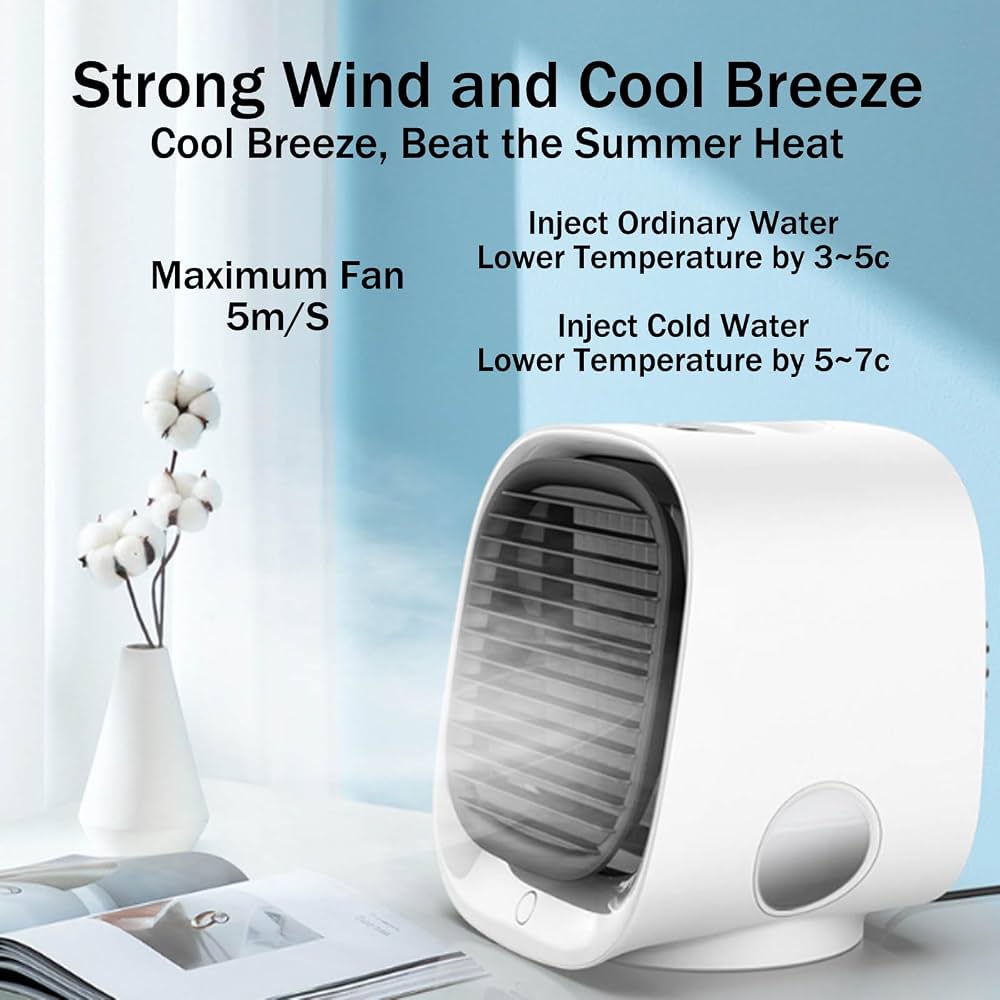 Airabreeze Portable Air Conditioner - 2025 Aira Breeze Air Cooler with LED Nightlight, Portable Airbreeze Fan Humidifier & Scent Dispenser, 3 Speed Settings, Instant Cooling in 90 Seconds (White) : Amazon.in: Home & Kitchen Airabreeze Portable Air Conditioner - 2025 Aira Breeze Air Cooler with LED Nightlight, Portable Airbreeze Fan Humidifier & Scent Dispenser, 3 Speed Settings, Instant Cooling in 90 Seconds (White) : Amazon.in: Home & Kitchen